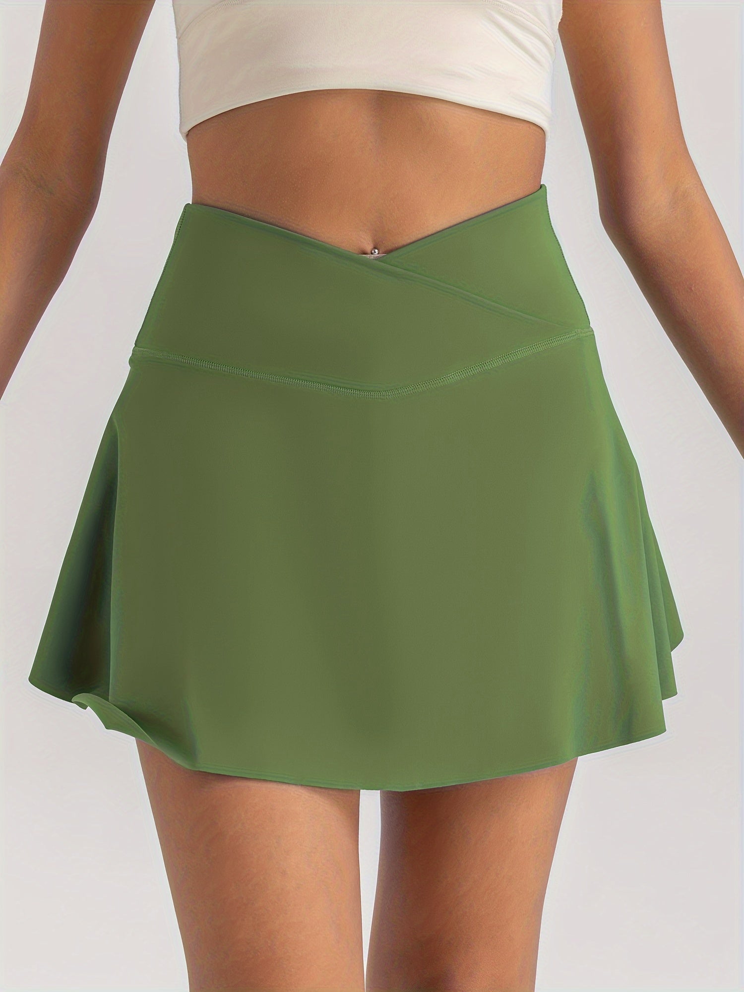 Women's 2-in-1 Skirt Shorts High Waist