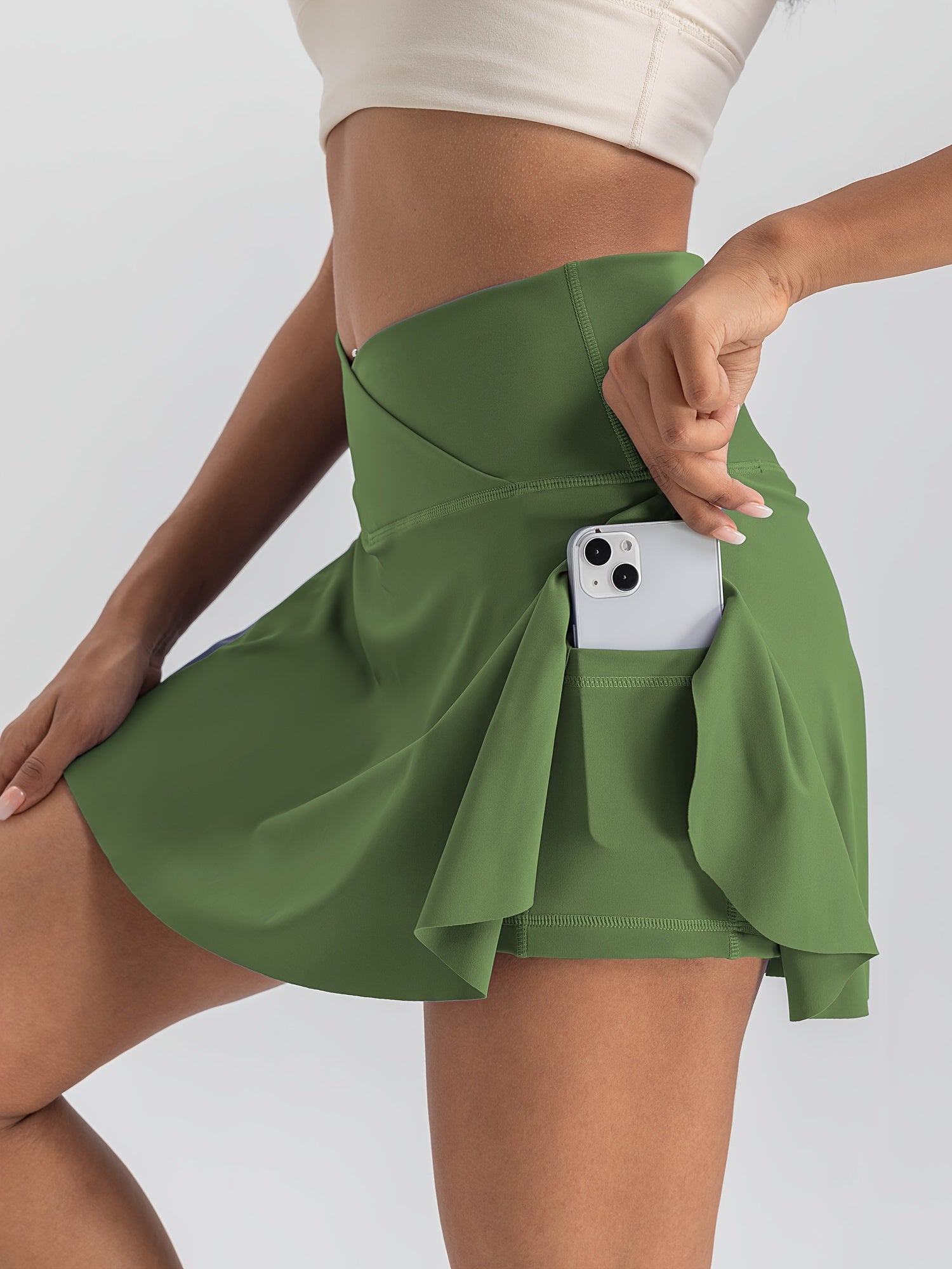 Women's 2-in-1 Skirt Shorts High Waist