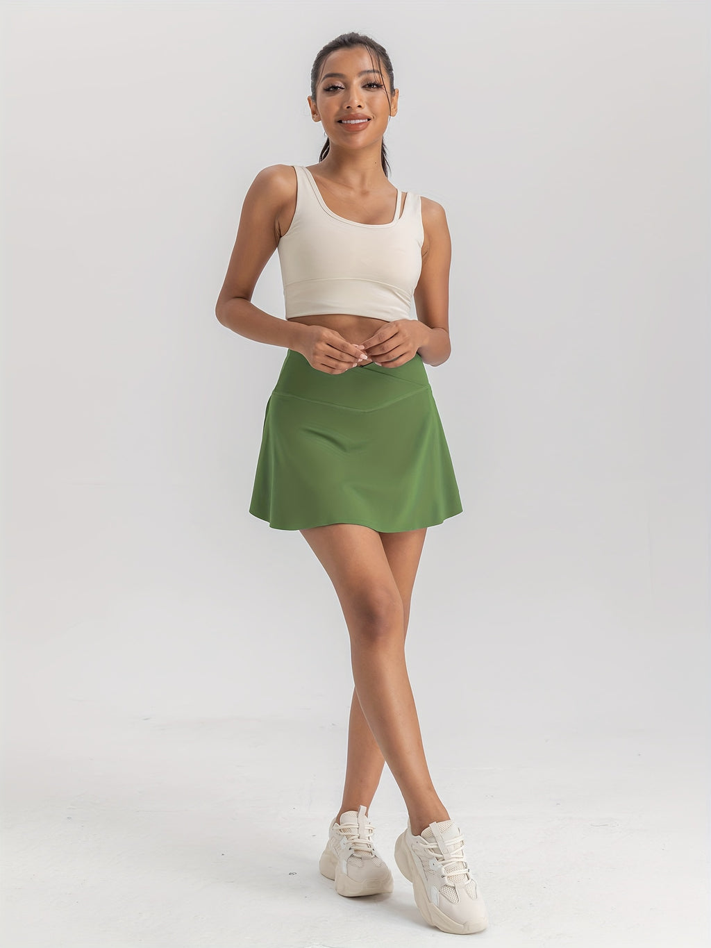 Women's 2-in-1 Skirt Shorts High Waist