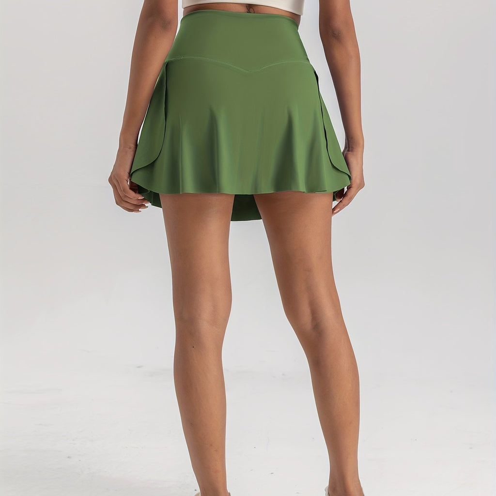 Women's 2-in-1 Skirt Shorts High Waist