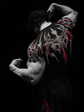 Men's Gym T-Shirt Gothic Print High Elasticity