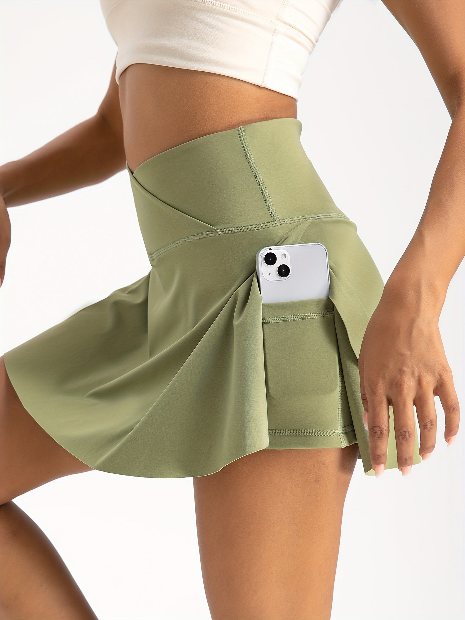 Women's 2-in-1 Skirt Shorts High Waist